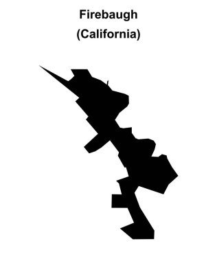 Firebaugh (California) boş ana hat haritası