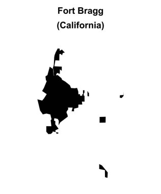 Fort Bragg (California) boş ana hat haritası