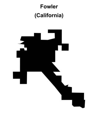 Fowler (California) boş ana hat haritası