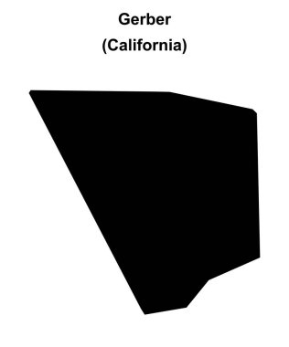 Gerber (California) boş ana hat haritası