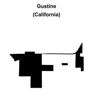Gustine (California) boş ana hat haritası