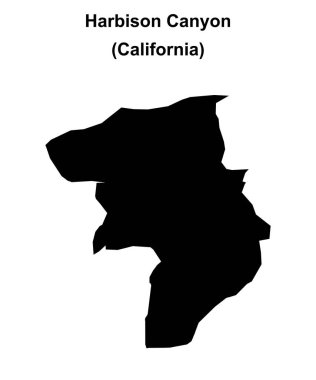 Harbison Kanyonu (California) boş ana hat haritası