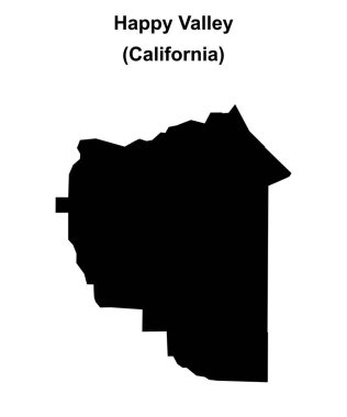 Mutlu Vadi (California) boş ana hat haritası