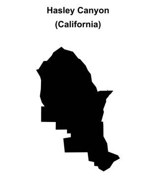 Hasley Kanyonu (California) boş ana hat haritası