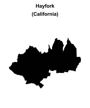 Hayfork (California) boş ana hat haritası