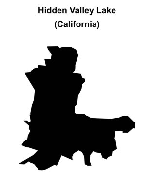 Gizli Vadi Gölü (California) boş ana hat haritası