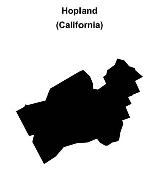 Hopland (California) boş ana hat haritası