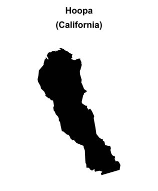 Hoopa (California) boş ana hat haritası