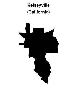 Kelseyville (California) boş ana hat haritası
