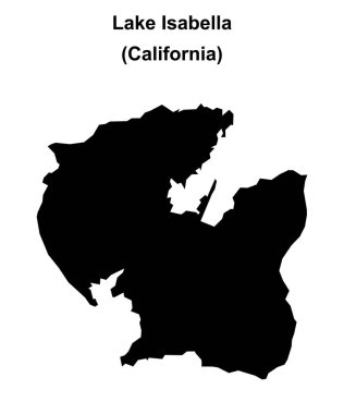 Isabella Gölü (California) boş ana hat haritası