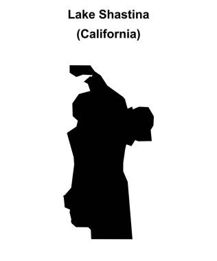Shastina Gölü (California) boş ana hat haritası