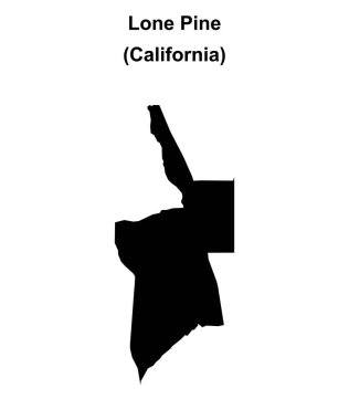 Lone Pine (California) boş ana hat haritası
