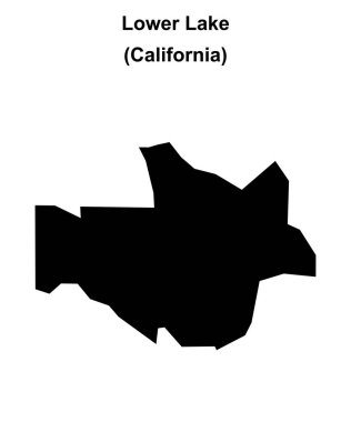 Lower Lake (California) boş ana hat haritası