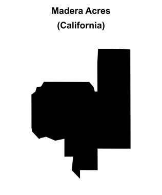 Madera Acres (California) boş ana hat haritası