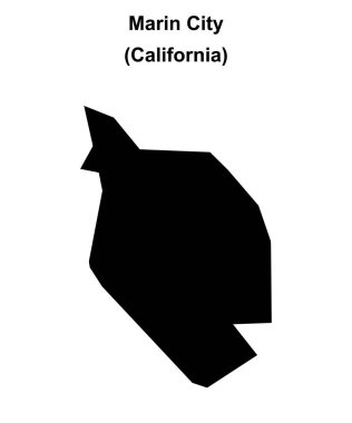 Marin Şehri (California) boş ana hat haritası