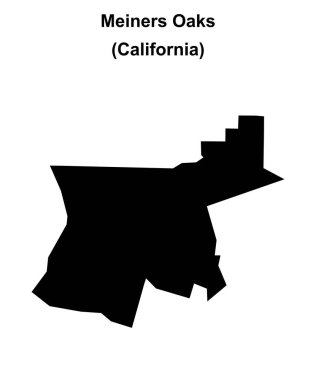 Meiners Oaks (California) boş ana hat haritası