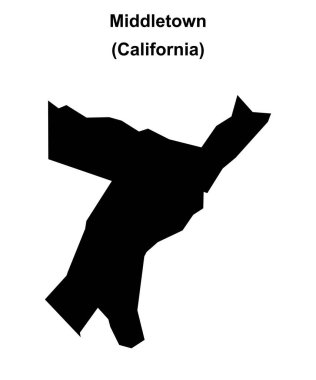 Middletown (California) boş ana hat haritası