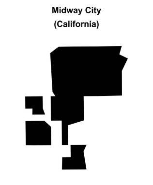 Midway City (California) boş ana hat haritası