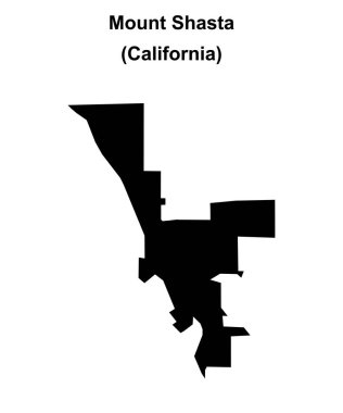 Shasta Dağı (California) boş ana hat haritası