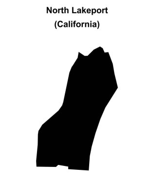 Kuzey Lakeport (California) boş ana hat haritası
