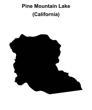 Pine Mountain Gölü (California) boş ana hat haritası
