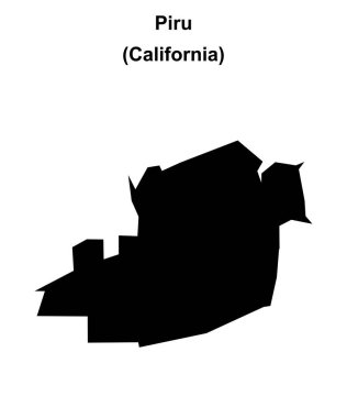 Piru (California) boş ana hat haritası