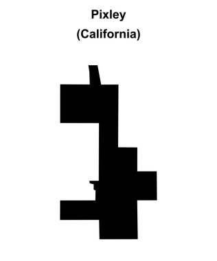 Pixley (California) boş ana hat haritası