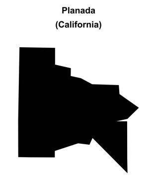 Planada (California) boş ana hat haritası