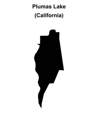 Plumas Gölü (California) boş ana hat haritası