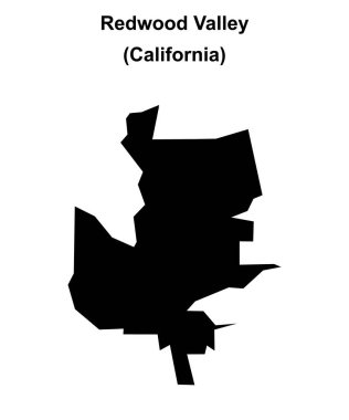 Redwood Vadisi (California) boş ana hat haritası