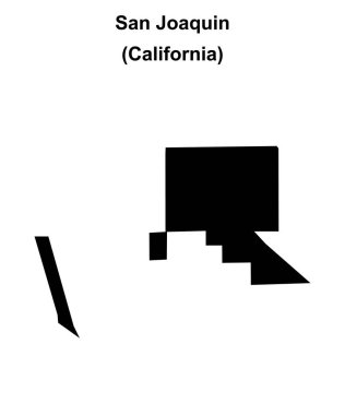 San Joaquin (California) boş ana hat haritası