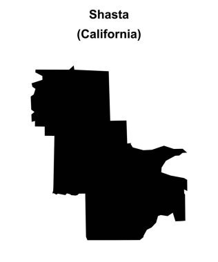 Shasta (California) boş dış hat haritası