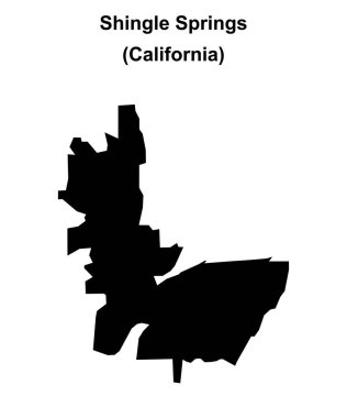 Shingle Springs (California) boş ana hat haritası