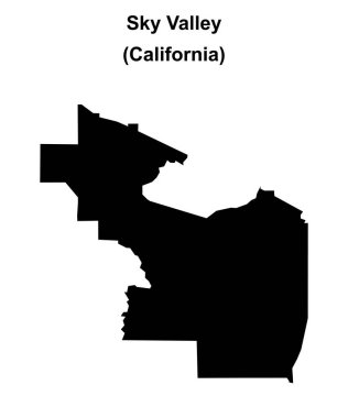 Gökyüzü Vadisi (California) boş ana hat haritası