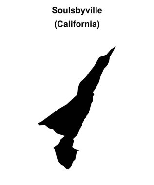 Soulsbyville (California) boş ana hat haritası
