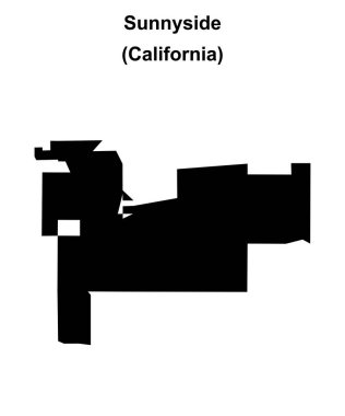 Sunnyside (California) boş dış hat haritası
