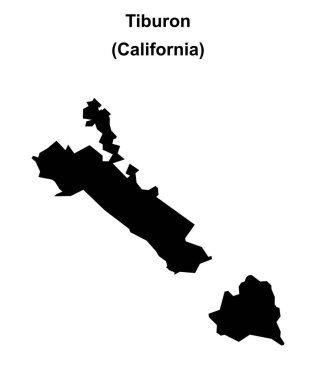 Tiburon (California) boş ana hat haritası