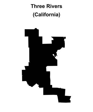 Üç Nehir (California) boş ana hat haritası