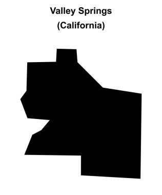 Valley Springs (California) boş ana hat haritası