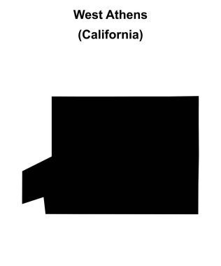 Batı Atina (California) boş ana hat haritası