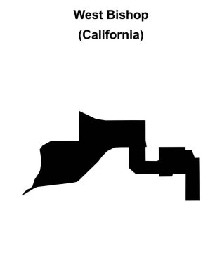 Batı Bishop (California) boş ana hat haritası