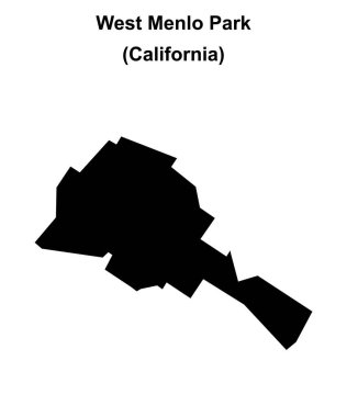 Batı Menlo Parkı (California) boş ana hat haritası