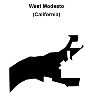 Batı Modesto (California) boş ana hat haritası