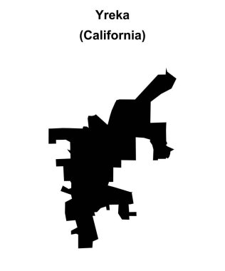 Yreka (California) boş ana hat haritası