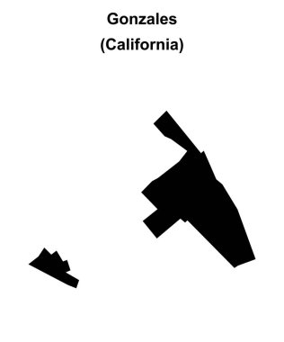 Gonzales (California) boş ana hat haritası