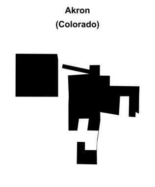 Akron (Colorado) boş ana hat haritası