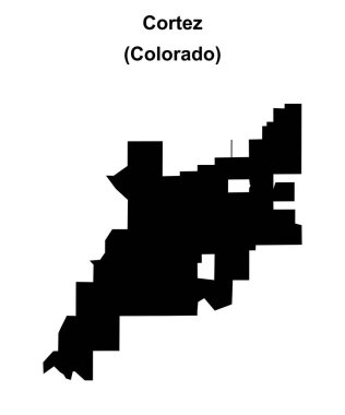 Cortez (Colorado) boş ana hat haritası