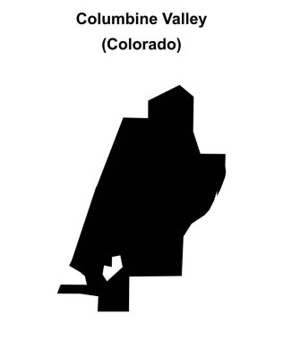 Columbine Vadisi (Colorado) boş ana hat haritası