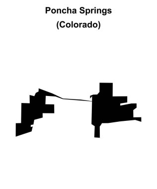Poncha Springs (Colorado) boş ana hat haritası