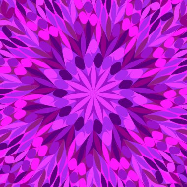 Renkli soyut dairesel mozaik çiçek arkaplanı - psikedelik çiçek vektör tasarımı